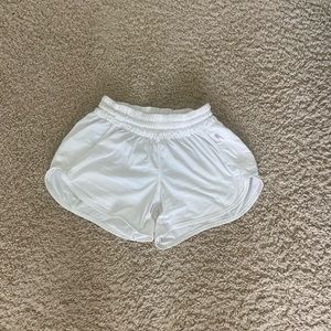 White Lulu Lemon Shorts
